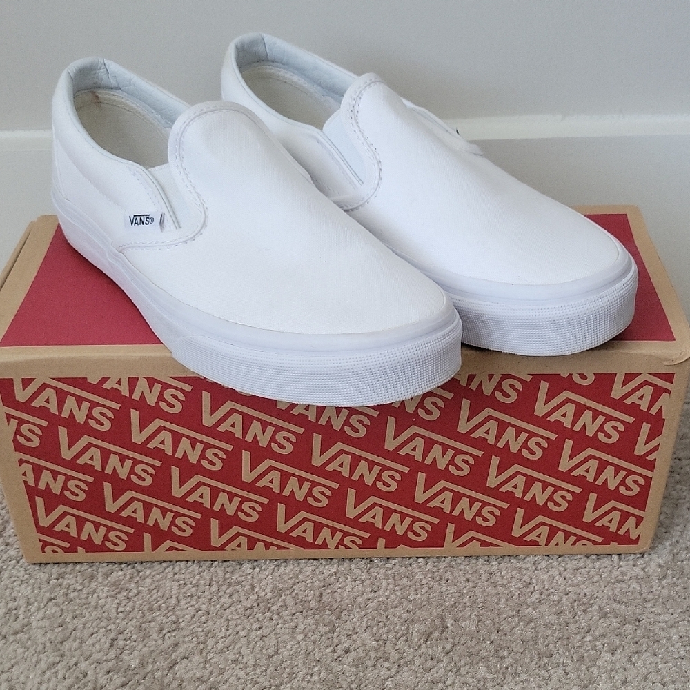 Vans Classic White Slip-On Shoes